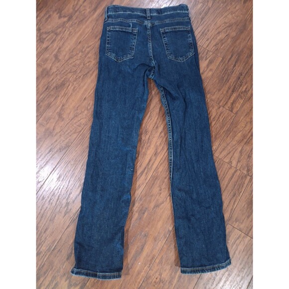 True Craft Flex Denim Blue Jeans Boys Size 12 Adjustable Waist Button Close - Picture 2 of 5